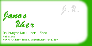 janos uher business card