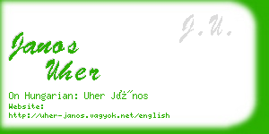 janos uher business card